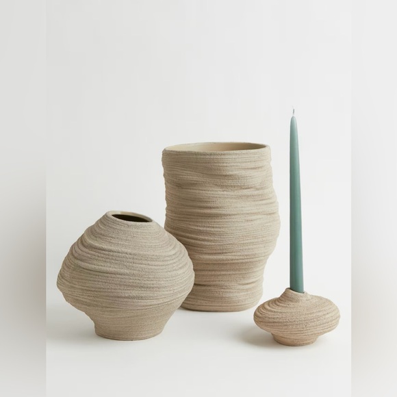 Textured Abstract Candlestick Holder - Picture 1 of 4